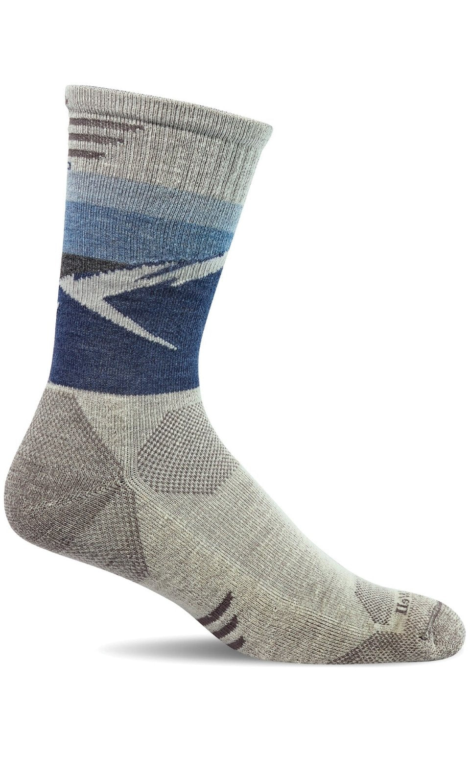 Men's Modern Mountain Crew | Moderate Graduated Compression Socks - Merino Wool Sport Compression - Sockwell