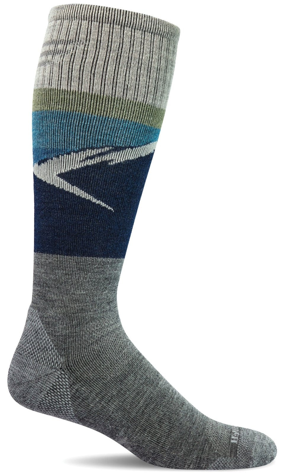 Men's Modern Mountain OTC | Moderate Graduated Compression Socks Sport Compression Sockwell M/L Grey 