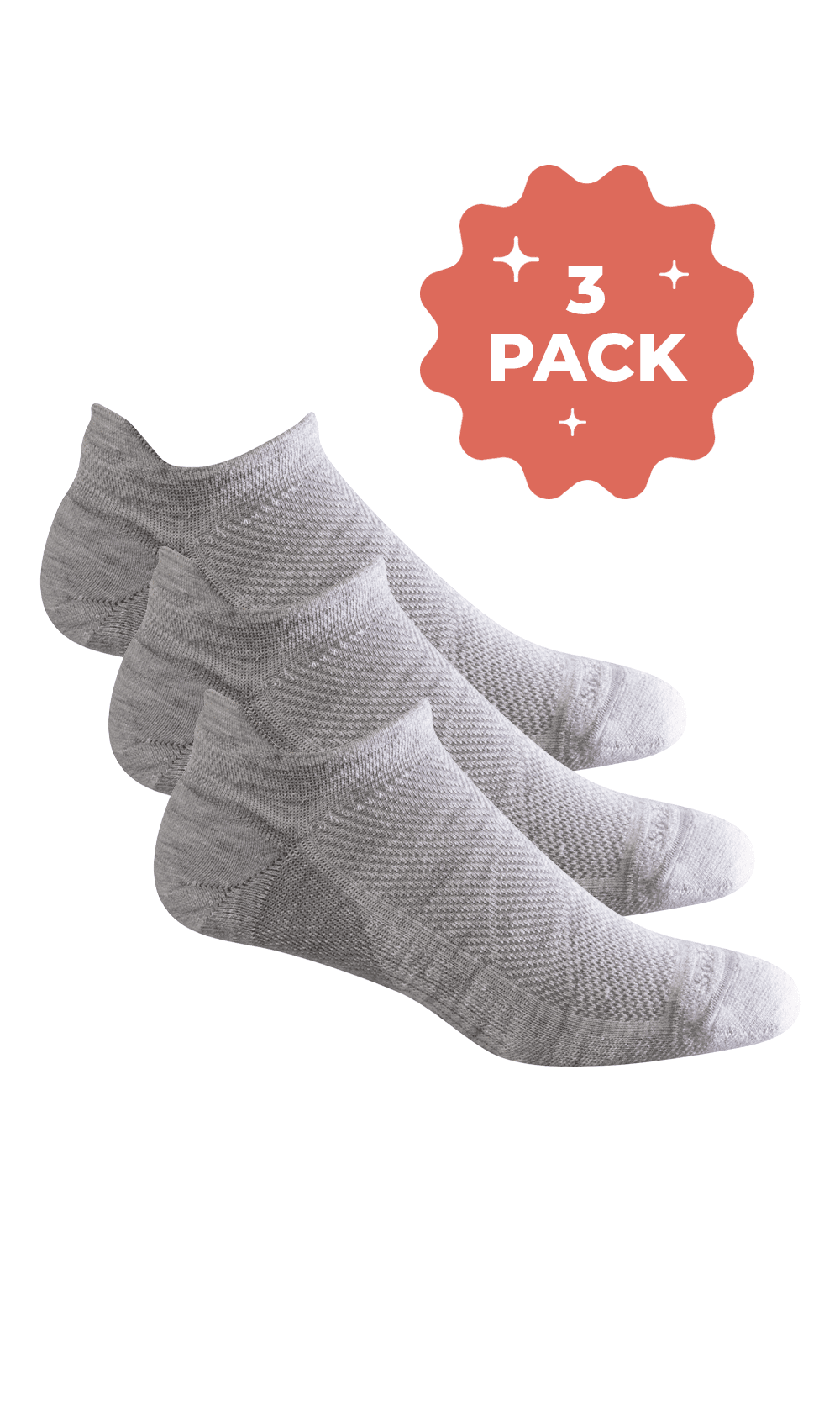 Women's Elevate Micro 3-Pack | Moderate Compression Sport Compression Sockwell S/M Ash 