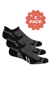 Women's Incline II Micro 3-Pack | Moderate Compression Sport Compression Sockwell M/L Black 