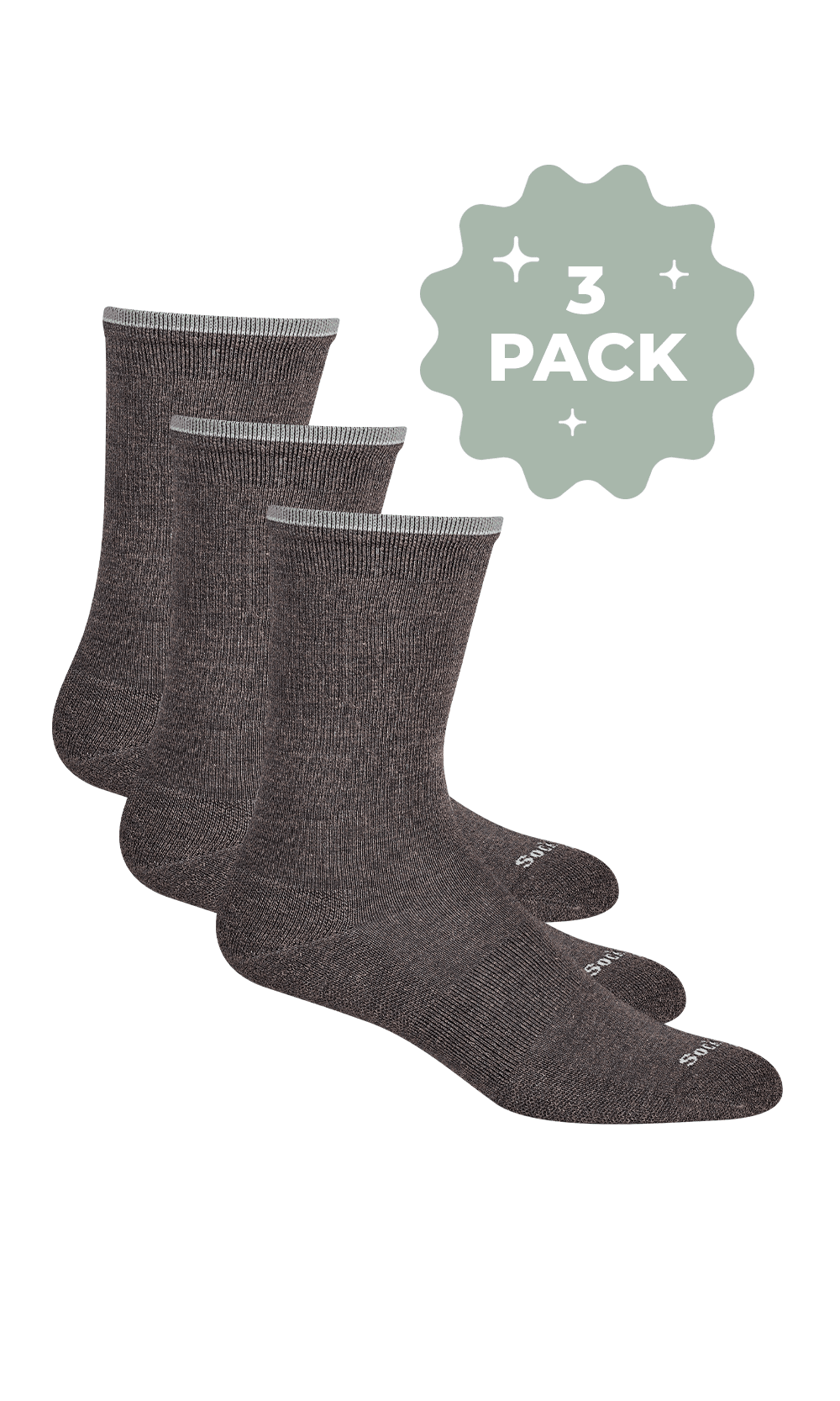 Women's Skinny Minnie 3-Pack | Everyday Socks Essential Comfort Sockwell S/M Mushroom 