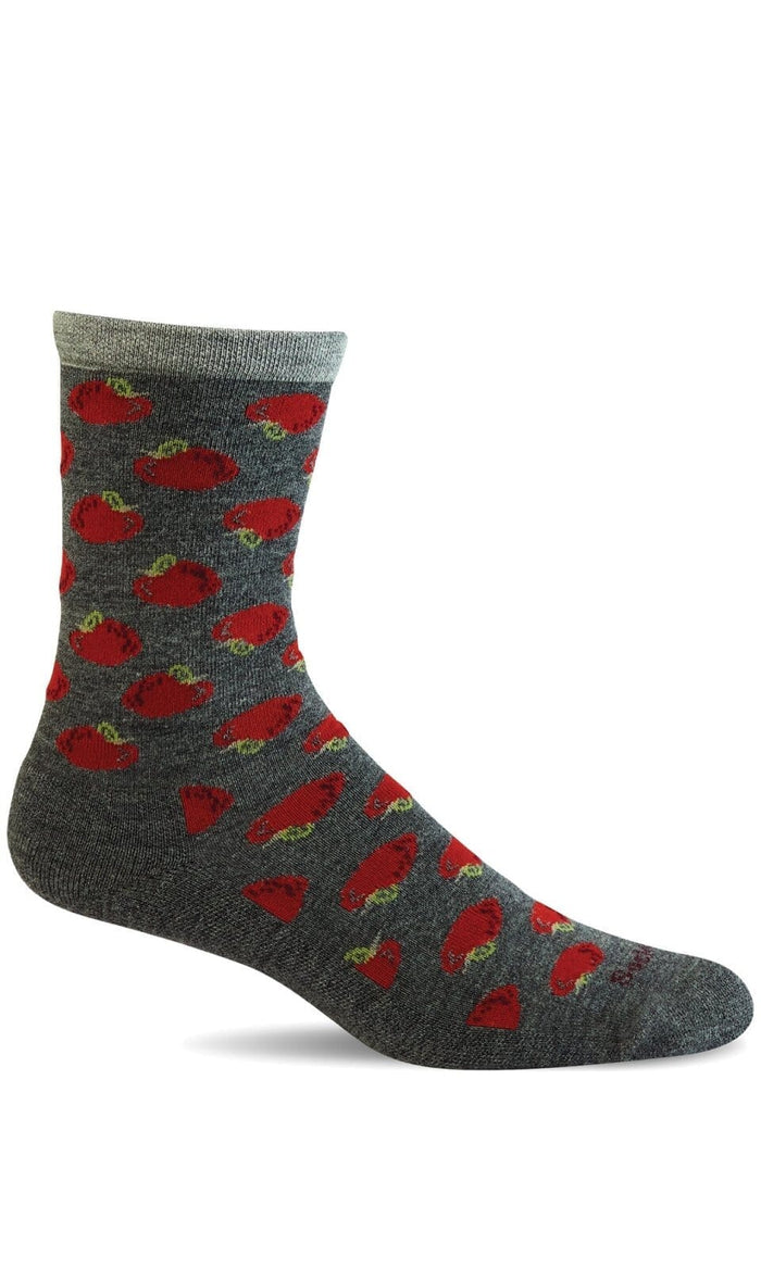 Women's Apple a Day | Essential Comfort Socks Essential Comfort Sockwell S/M Charcoal 