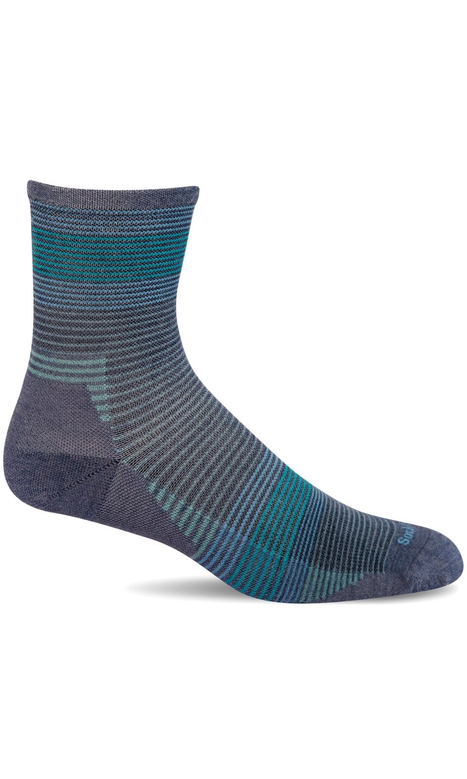 Women's Cadence 3/4 Crew | Moderate Graduated Compression Socks - Merino Wool Sport Compression - Sockwell