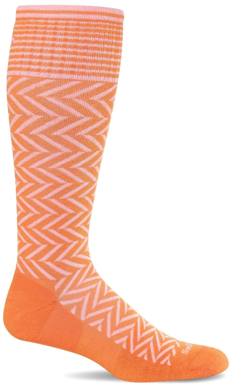 Women's Chevron | Moderate Graduated Compression Socks Lifestyle Compression Sockwell S/M Apricot 