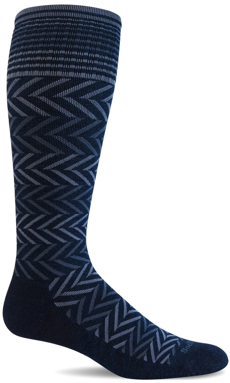 Women's Chevron | Moderate Graduated Compression Socks - Merino Wool Lifestyle Compression - Sockwell