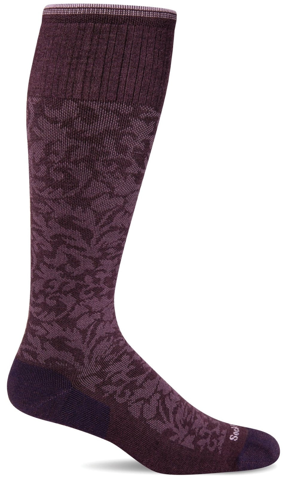 Women's Damask | Moderate Graduated Compression Socks Lifestyle Compression Sockwell S/M Blackberry 