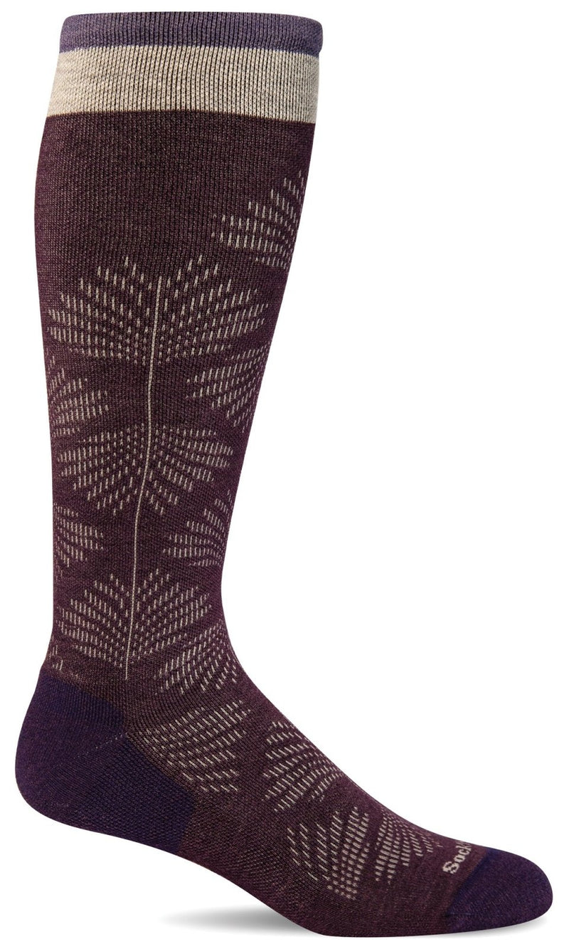 Women's Full Floral | Moderate Graduated Compression Socks | Wide Calf Fit - Merino Wool Lifestyle Compression - Sockwell