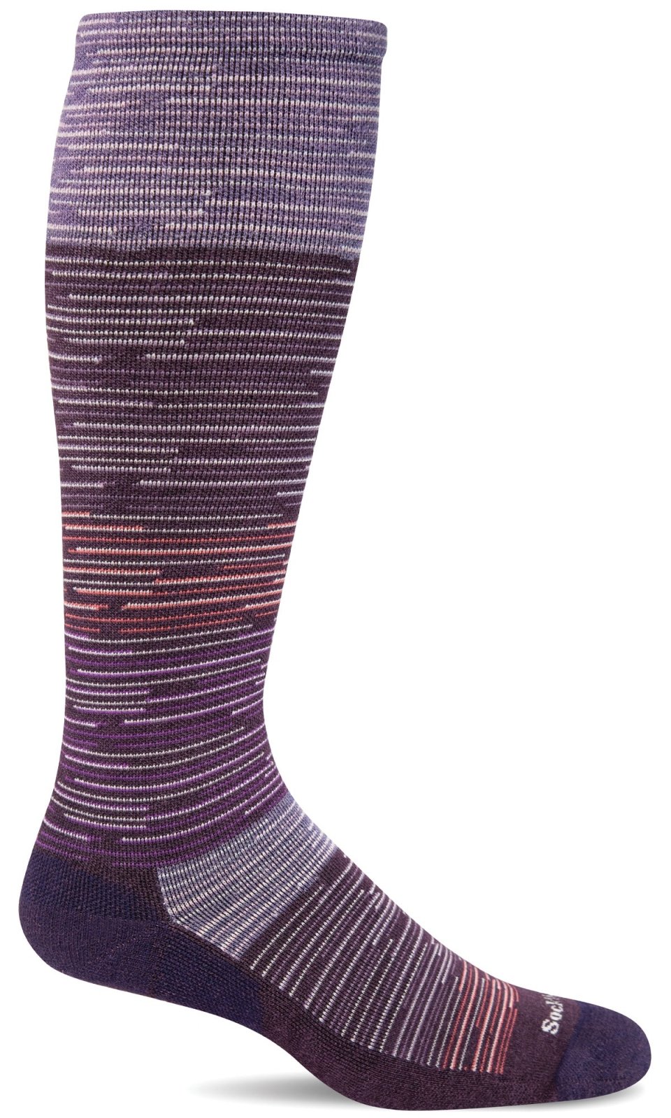 Women's Good Vibes | Moderate Graduated Compression Socks Lifestyle Compression Sockwell S/M Blackberry 