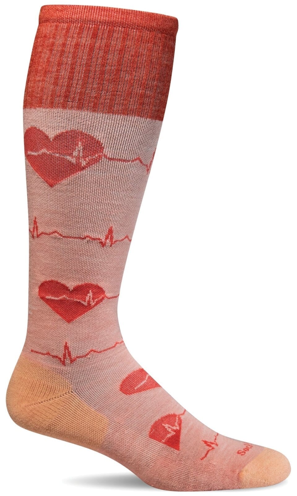 Women's Heartbeat | Moderate Graduated Compression Socks Lifestyle Compression Sockwell S/M Peach 