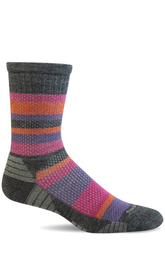 Women's Journey Crew | Moderate Graduated Compression Socks Sport Compression Sockwell S/M Charcoal 