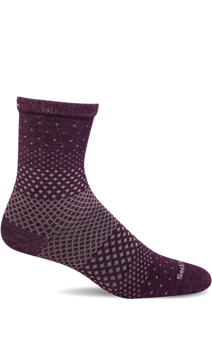 Women's Plantar Ease Crew | Plantar Relief Socks Plantar Fasciitis Relief Sockwell S/M Blackberry 