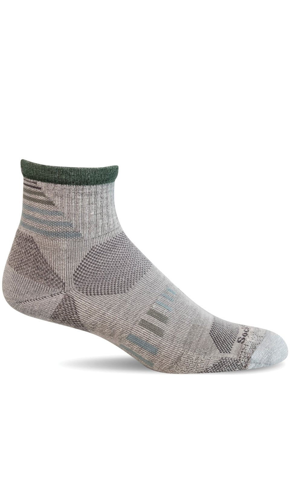 Men's Ascend II Quarter | Moderate Compression Socks - Merino Wool Sport Compression - Sockwell