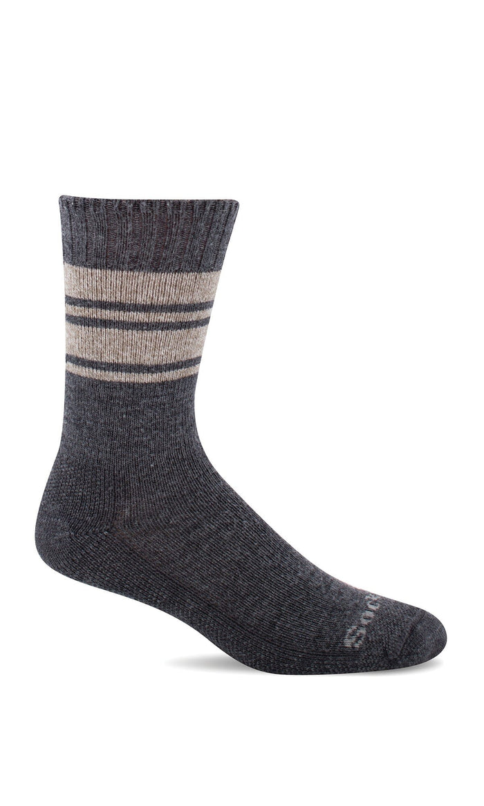 Men's At Ease | Relaxed Fit Socks Relaxed Fit/Diabetic Friendly Sockwell M/L Charcoal 