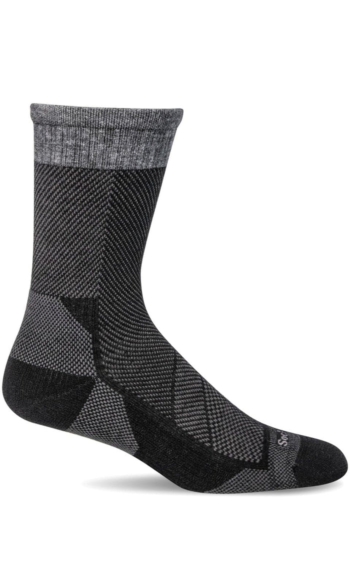 Men's Elevate Crew | Moderate Graduated Compression Socks Sport Compression Sockwell M/L Black 