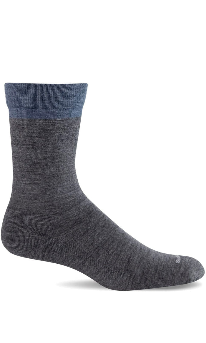 Men's Free'N Easy | Relaxed Fit Socks Essential Comfort Sockwell L/XL Charcoal 