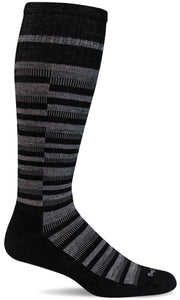 Men's Geo | Moderate Graduated Compression Socks Lifestyle Compression Sockwell M/L Black 