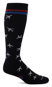 Men's In Flight | Moderate Graduated Compression Socks Lifestyle Compression Sockwell M/L Black 