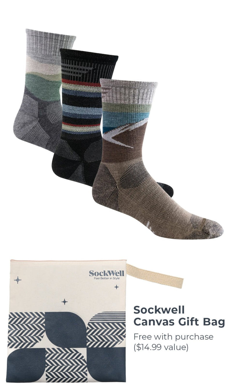 Men's Outdoor Crew Bundle | Moderate Graduated Compression - Merino Wool Sport Compression - Sockwell