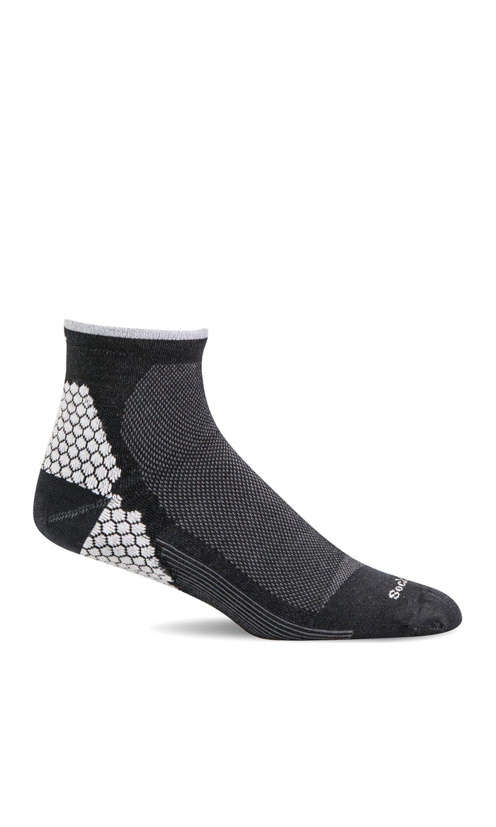 Men's Plantar Sport Quarter | Plantar Relief Socks Plantar Fasciitis Relief Sockwell M/L Black 