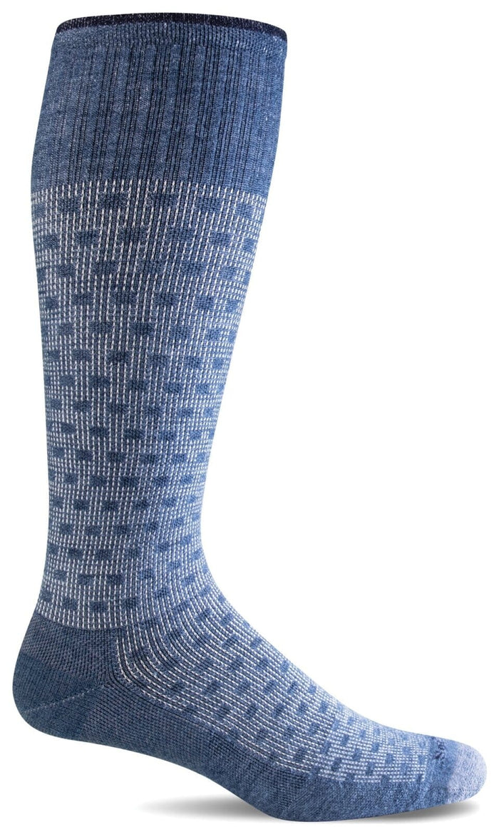 Men's Shadow Box | Moderate Graduated Compression Socks Lifestyle Compression Sockwell M/L Denim 