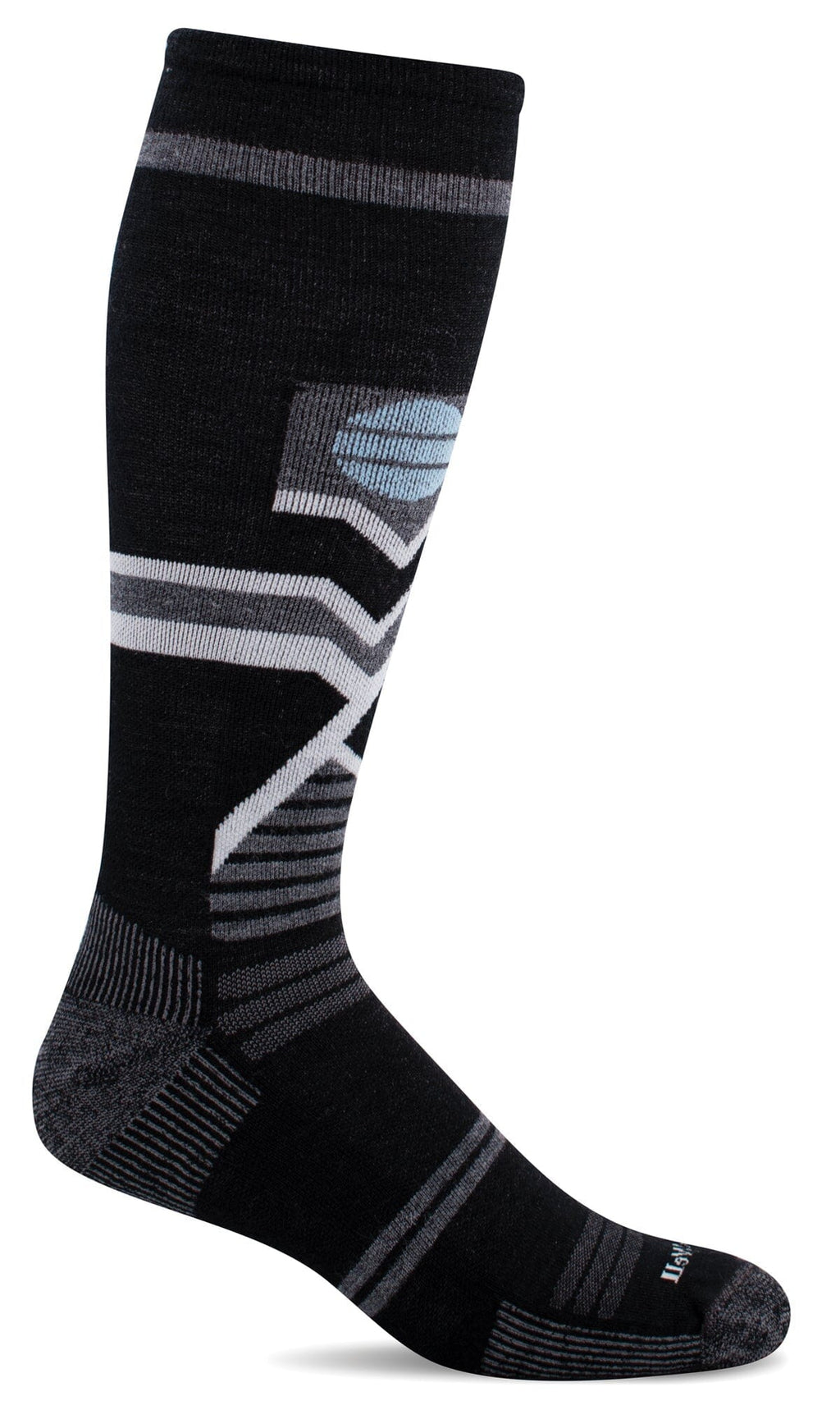 Men's Snow Peak | Moderate Graduated Compression Socks - Merino Wool Ski Compression - Sockwell