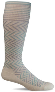 Women's Chevron | Moderate Graduated Compression Socks Lifestyle Compression Sockwell S/M Natural 