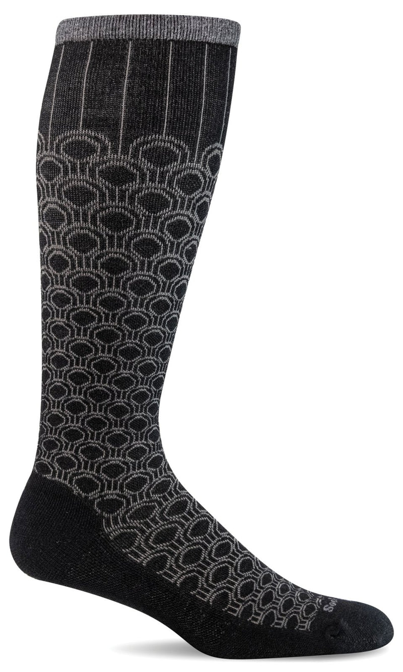 Sockwell Women's Deco Dot Compression Socks Black M/L