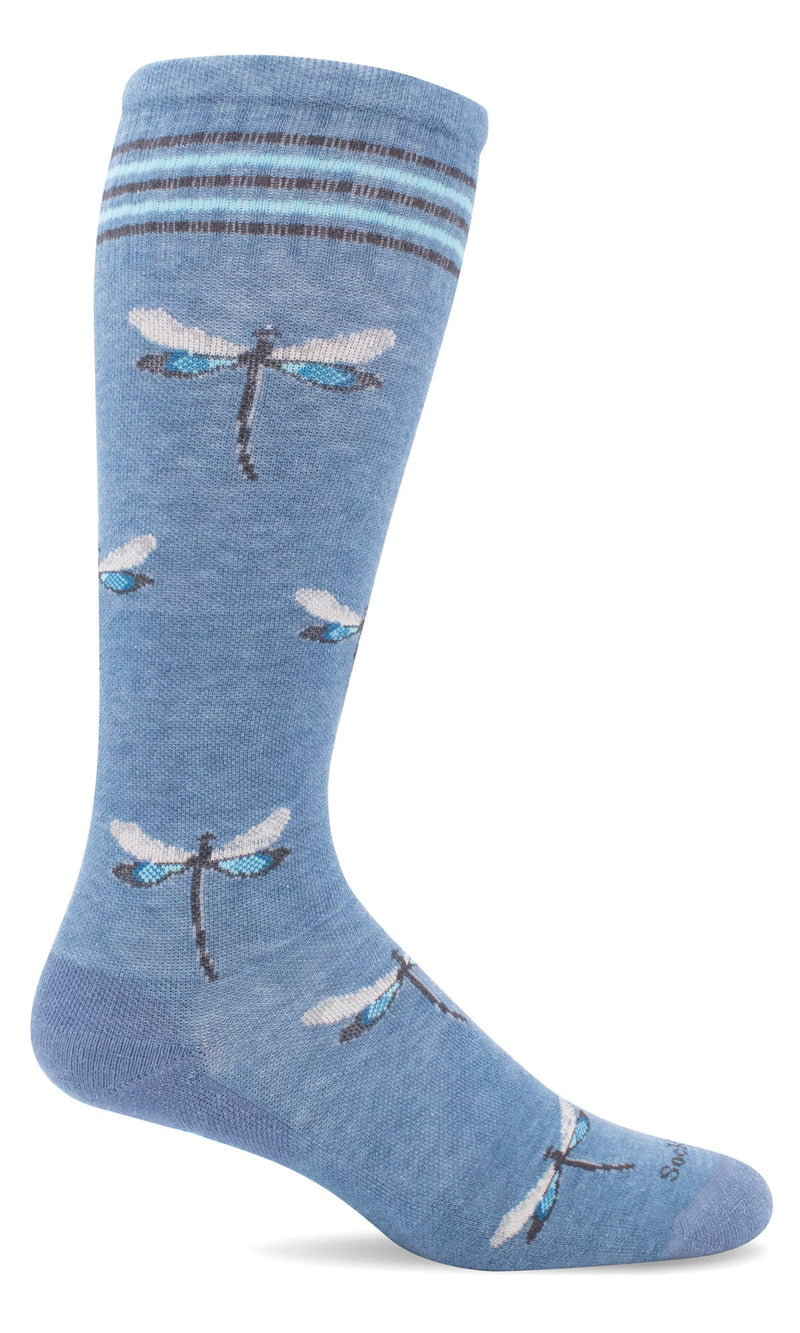 Women's Dragonfly | Moderate Graduated Compression Socks - Merino Wool Lifestyle Compression - Sockwell