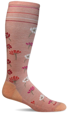 Women's Full Floral, Moderate Graduated Compression Socks