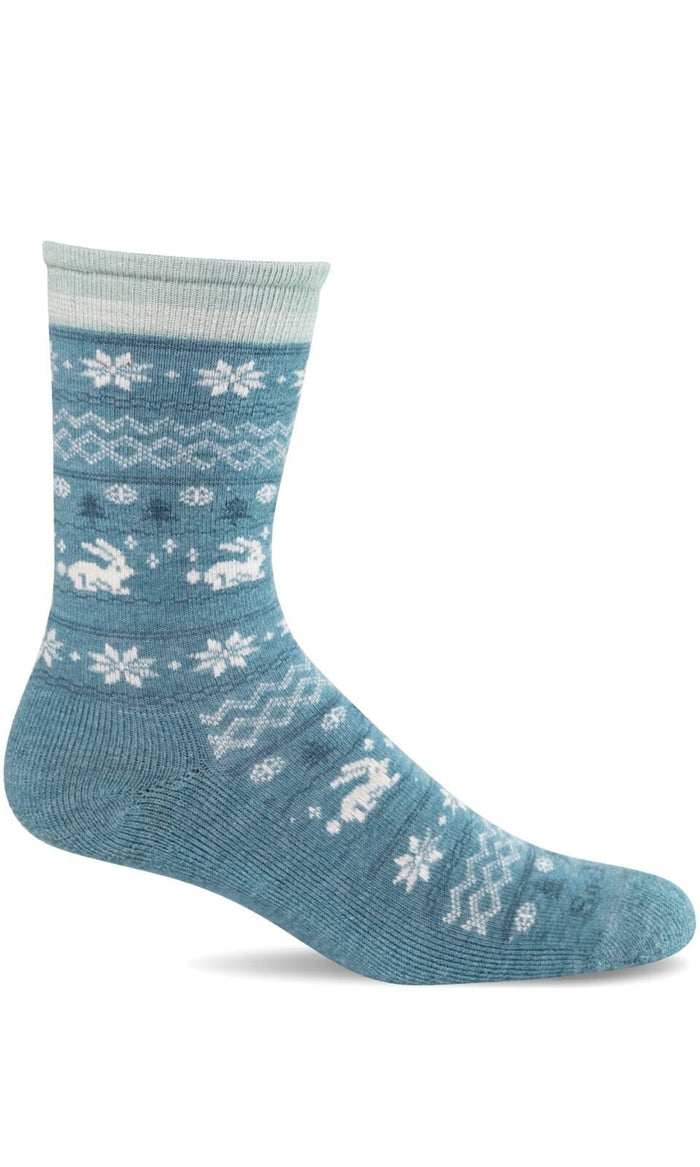 Women's Folksy Fairisle | Essential Comfort Essential Comfort Sockwell S/M Mineral 