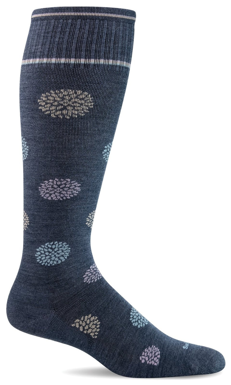 Women's Full Bloom | Moderate Graduated Compression Socks - Merino Wool Lifestyle Compression - Sockwell