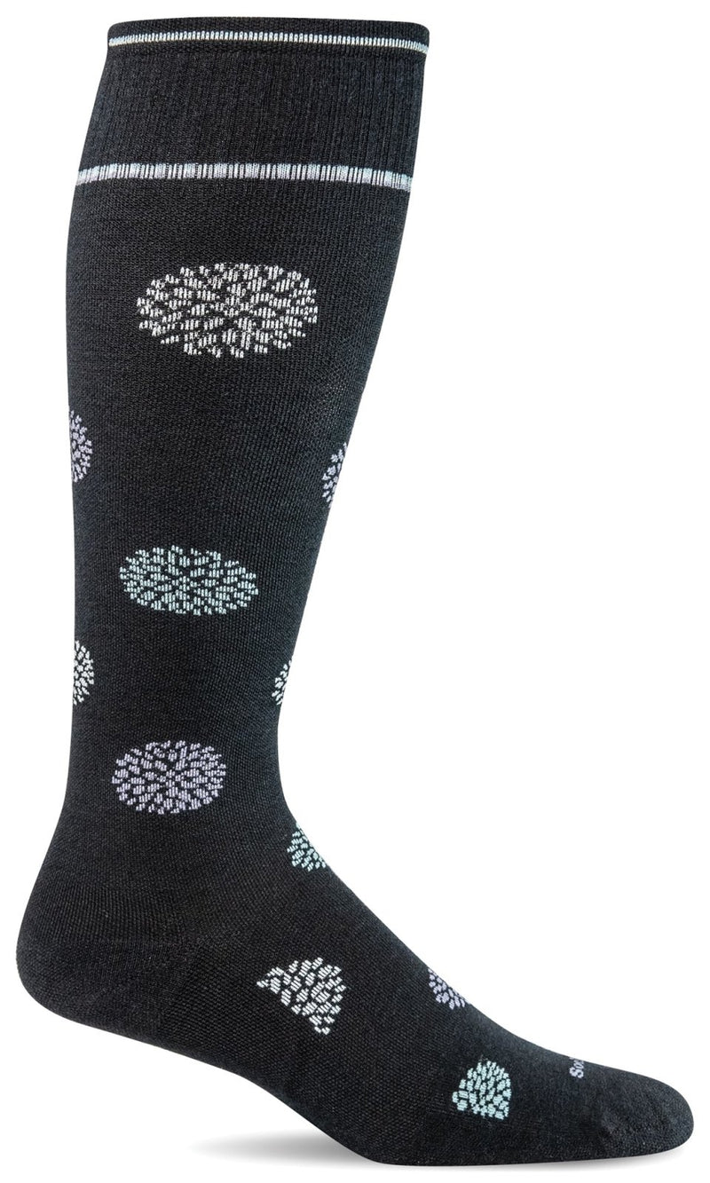 Women's Full Bloom, Moderate Graduated Compression Socks, Wide Calf