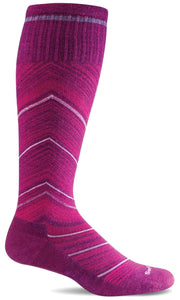 Women's Full Flattery | Moderate Graduated Compression Socks | Wide Calf Fit Lifestyle Compression Sockwell S/M Violet 