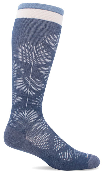 Women's Full Floral | Moderate Graduated Compression Socks | Wide Calf ...
