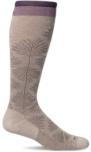 Women's Full Floral | Moderate Graduated Compression Socks | Wide Calf Fit - Merino Wool Lifestyle Compression - Sockwell