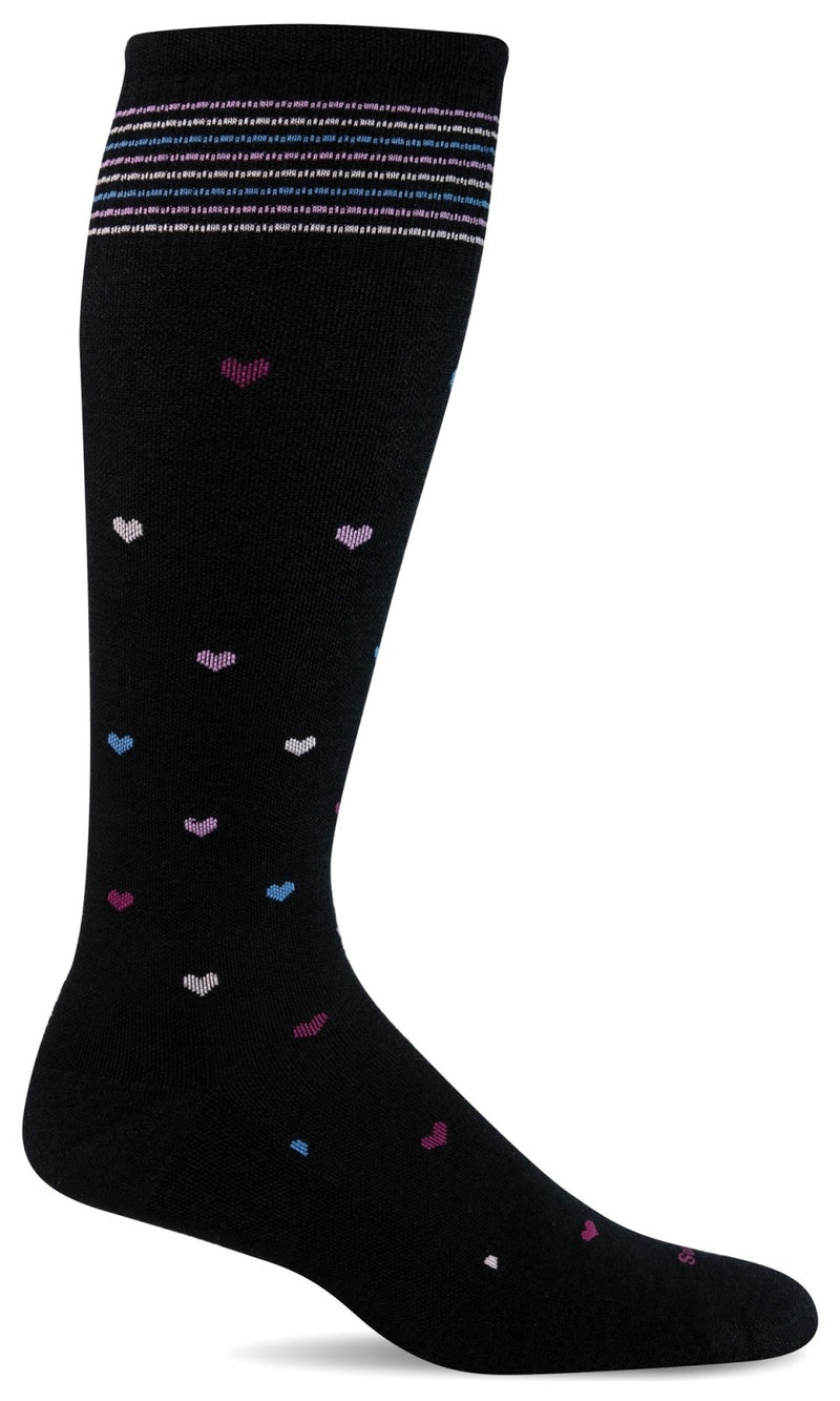 Women's Full Heart | Moderate Graduated Compression Socks - Merino Wool Lifestyle Compression - Sockwell