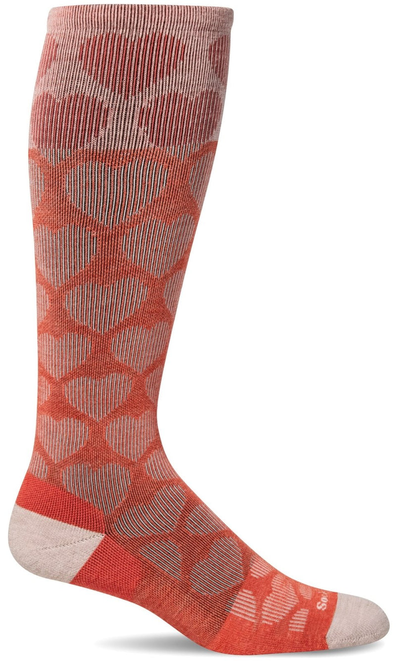 Women's Heart Throb | Moderate Graduated Compression Socks - Merino Wool Lifestyle Compression - Sockwell