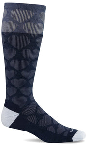 Women's Heart Throb | Moderate Graduated Compression Socks Lifestyle Compression Sockwell S/M Navy 