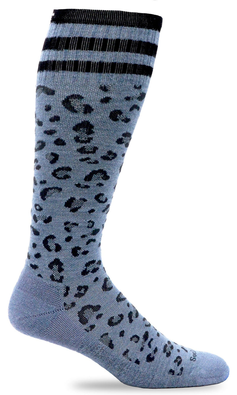 Women's Leopard | Moderate Graduated Compression Socks - Merino Wool Lifestyle Compression - Sockwell