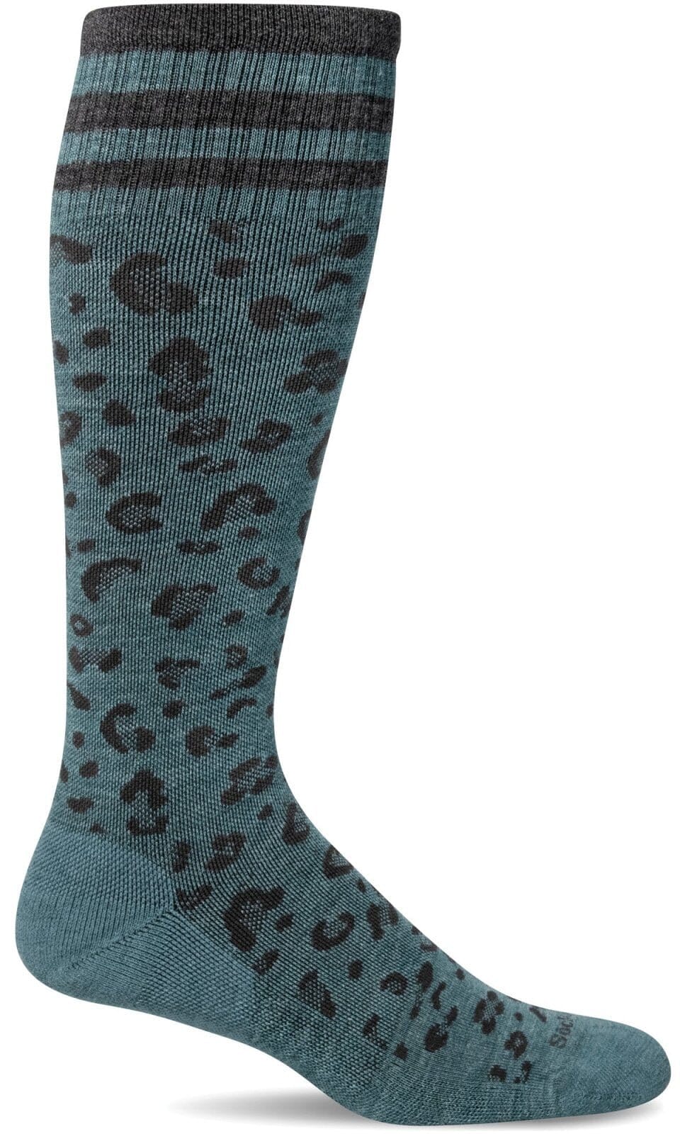 Women's Leopard | Moderate Graduated Compression Socks Lifestyle Compression Sockwell S/M Mineral 