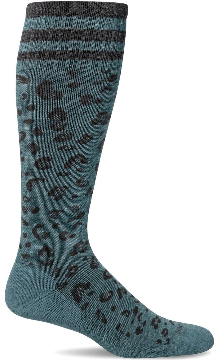 Women's Leopard | Moderate Graduated Compression Socks Lifestyle Compression Sockwell S/M Mineral 