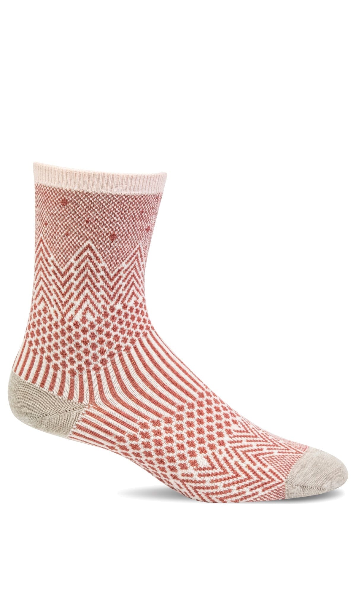Women's Mountain Jacquard | Essential Comfort Socks Essential Comfort Sockwell S/M Red Rock Shimmer 