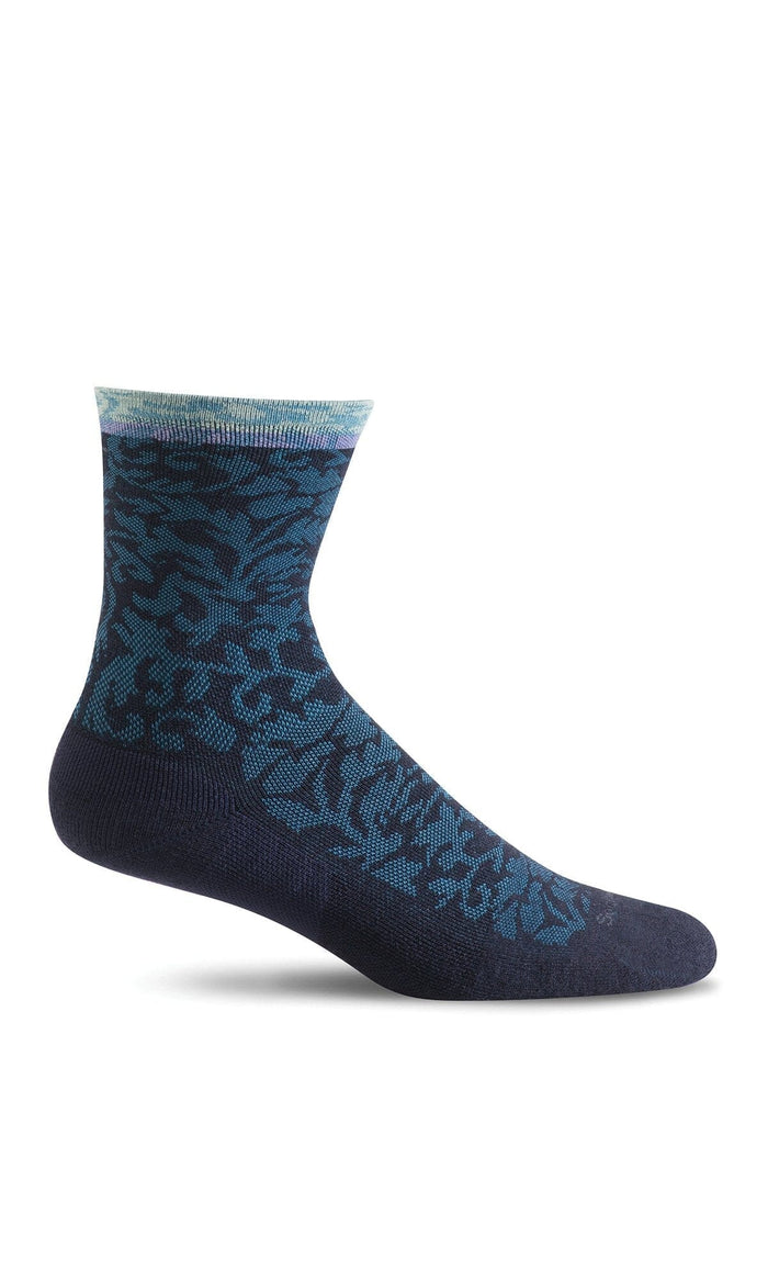 Women's Plantar Cush Crew | Plantar Relief Socks Plantar Fasciitis Relief Sockwell S/M Navy 