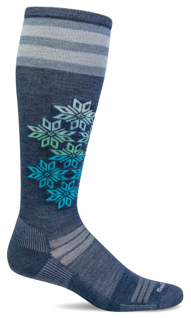 Women's Powder Day | Moderate Graduated Compression Socks - Merino Wool Ski Compression - Sockwell