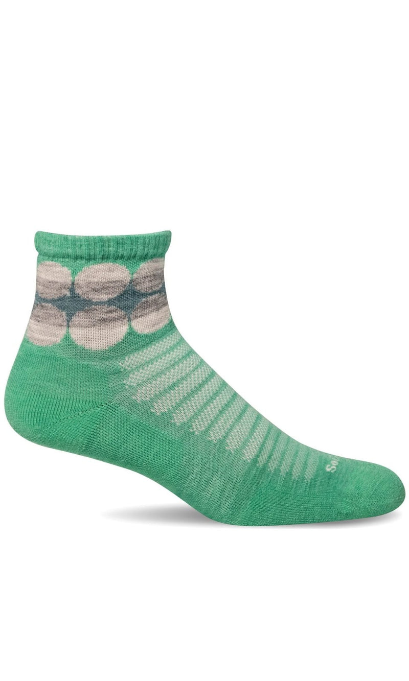 Women's Spin Quarter | Moderate Compression Socks - Merino Wool Sport Compression - Sockwell