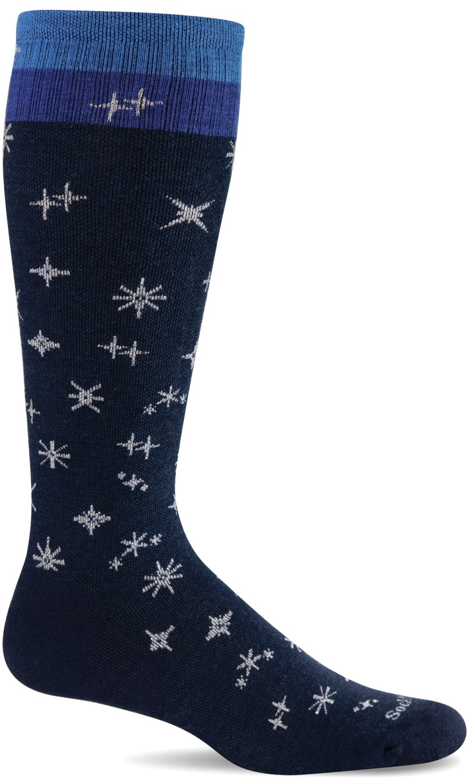 Women's Twinkle | Firm Graduated Compression Socks Lifestyle Compression Sockwell S/M Navy Shimmer 